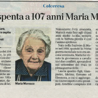 Addio a Maria, la nostra ospite più longeva